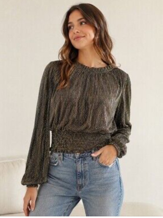Joie Tops - Joie high neck shimmer blouse